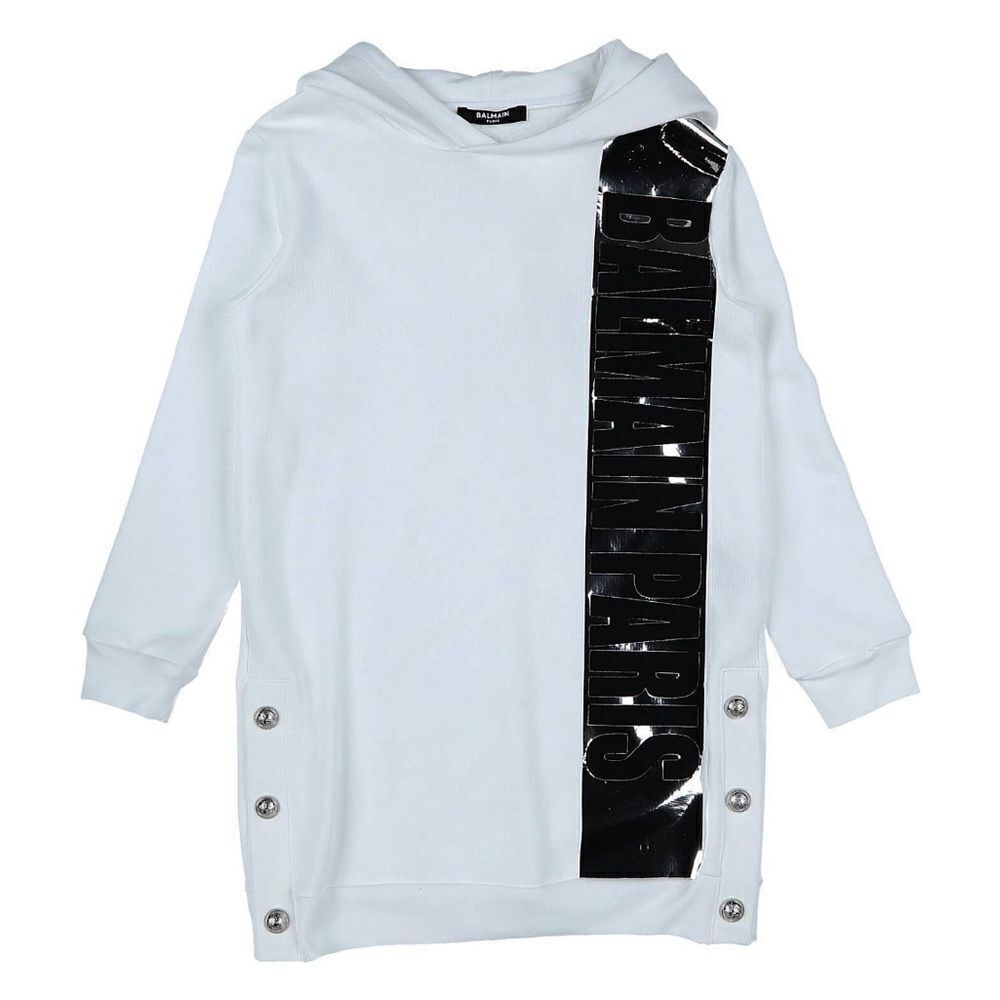 Balmain Logo Stripe Girls Dress